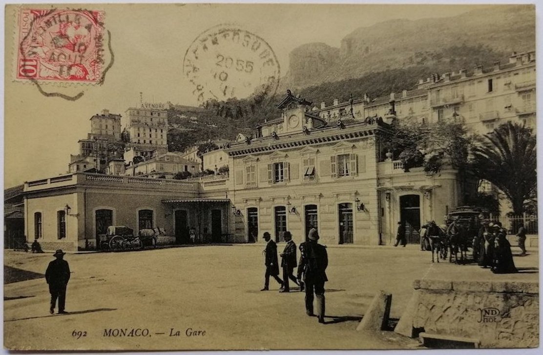 Carte Postale Gare de Monaco Exterior Vapeur